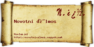 Novotni Álmos névjegykártya